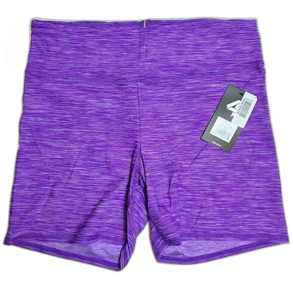 FourLaps NWT Arc Purple Space Dye High Rise Bike Workout Shorts Size XL - Picture 4 of 9